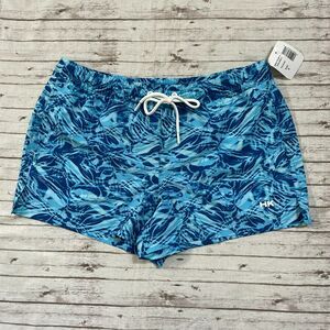 NEW Humankind Poolside Swim Board Shorts 3" Sz Small Unlined Drawstring NWT Blue